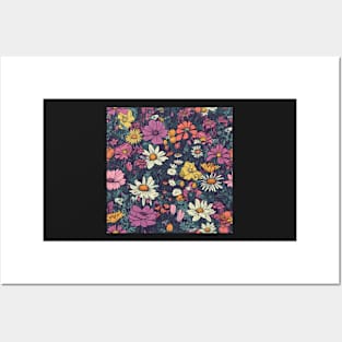 Blooming Flowers Patter Posters and Art